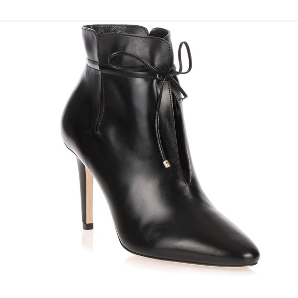 Jimmy Choo Murphy 100 Soft Leather Cut Out Ankle Bootie Black Sz 36.5 NEW - Picture 1 of 15
